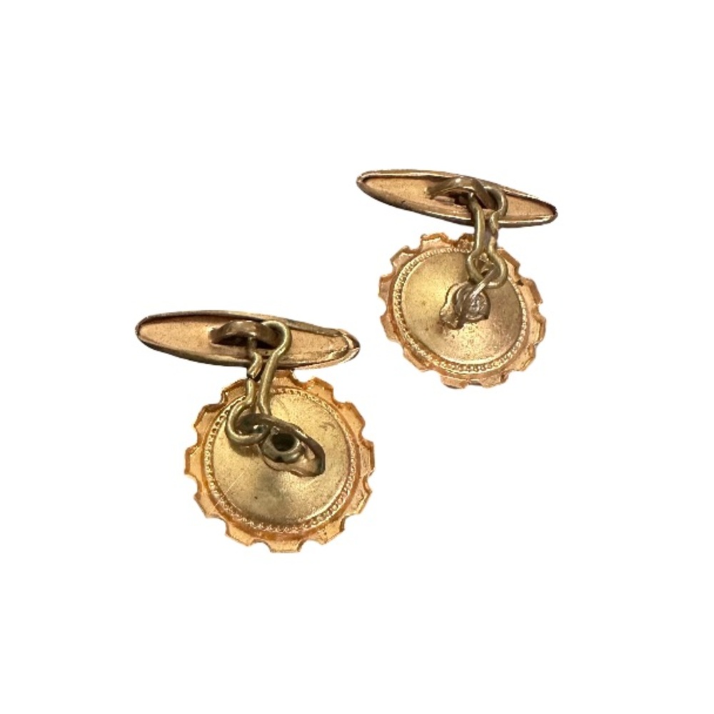 Vintage Gold and Black Cufflinks - Picture 3 of 5